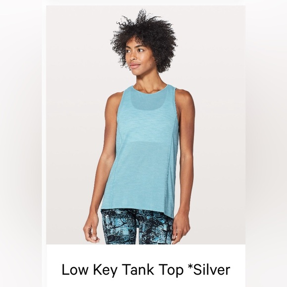 lululemon athletica Tops - Lululemon low key tank, with silver. Very cute on and perfect for running.
